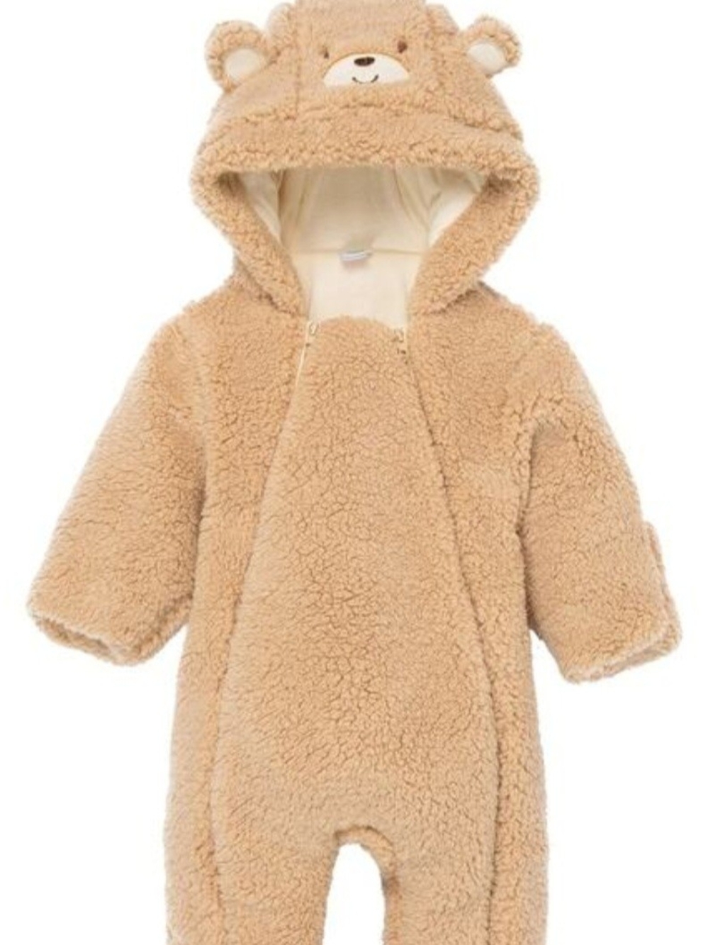 Little Me Teddy Bear One-Piece Jumpsuit - Tan 3-6 Months